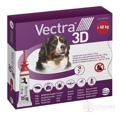 VECTRA 3D spot-on psy XL (>40 kg) roztok na kožu (aplikátor-červený) 3x8 ml